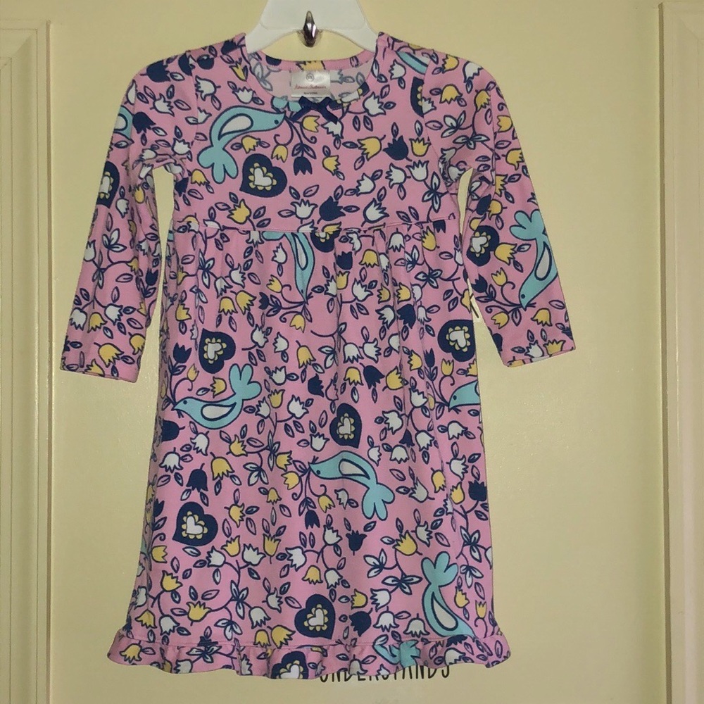 Hanna Andersson Blue Bird Sz 100 Flannel Nightgown